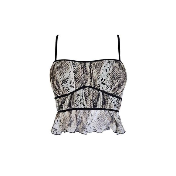 y2k snakeskin mesh crop top - Picture 1 of 5